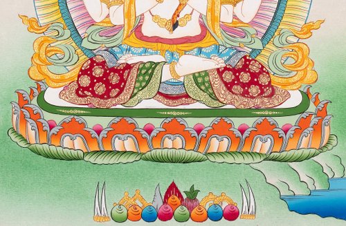 観音菩薩の壁掛飾り織物　仏画錦織　タンカ  厄除け　大型140×85cm 観音菩薩の壁掛飾り織物 仏画錦織 タンカ 厄除け 大型140×85cm