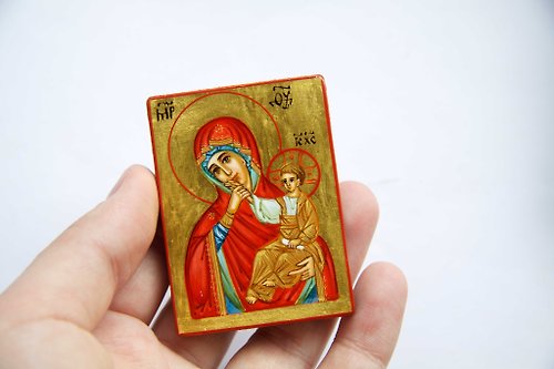 Orthodox small icons hand painted orthodox christian Virgin Mary Theotokos icon Joy and Consolation