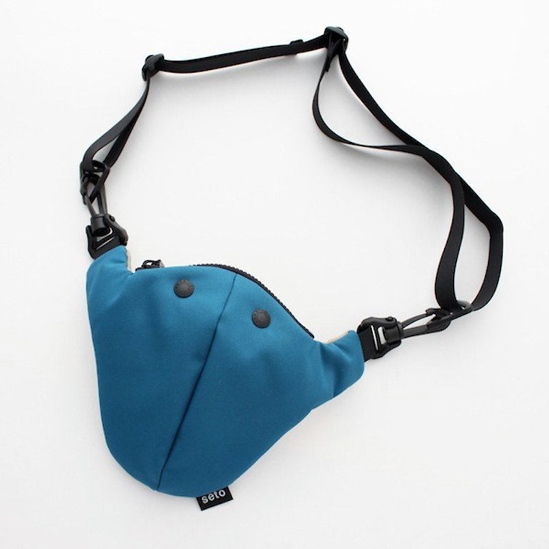 The creature bag　small　Hime-sagari　blue beige - 側背包/斜背包 - 聚酯纖維 藍色