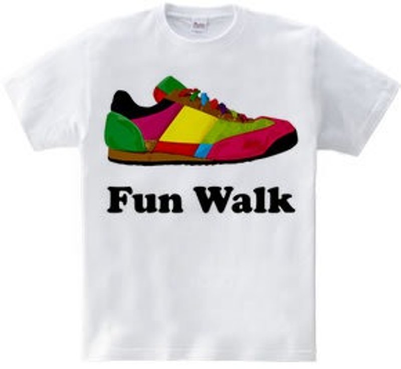 Fun Walk (5.6oz) - เสื้อยืดผู้ชาย - วัสดุอื่นๆ ขาว