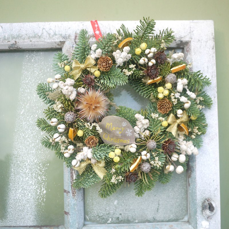 Unfinished | Limited Christmas hand tied wreath hands for the exchange of gifts Nobel exchange Christmas candlestick wreath season limited pre-order - Plants - Plants & Flowers 