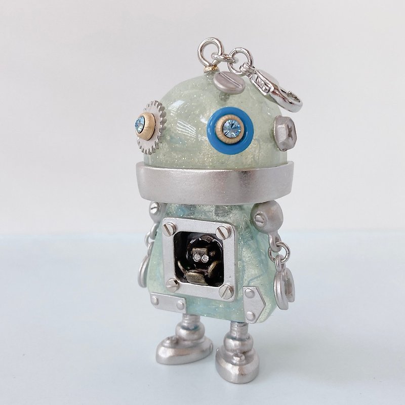 Robot Charm Accessories - Keychains - Plastic Silver