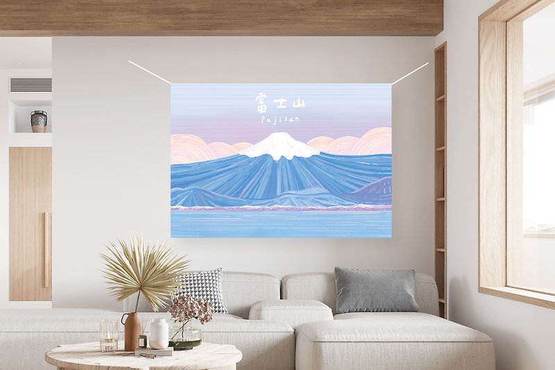 Traveling Memories-Mount Fuji Fuji | Wall Cloth | Cloth Mantle | Home Decoration - Posters - Polyester Multicolor
