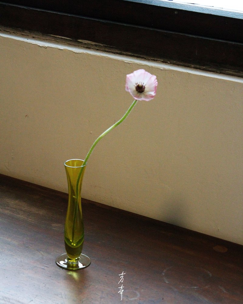 黃色細頸花瓶 - 花瓶/花器 - 玻璃 