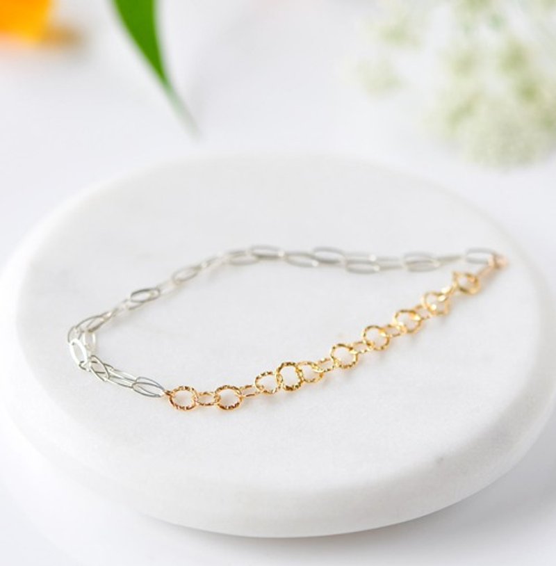 Gold x Silver MIXブレスレット　14kgfxSV925 - 手鍊/手環 - 其他金屬 