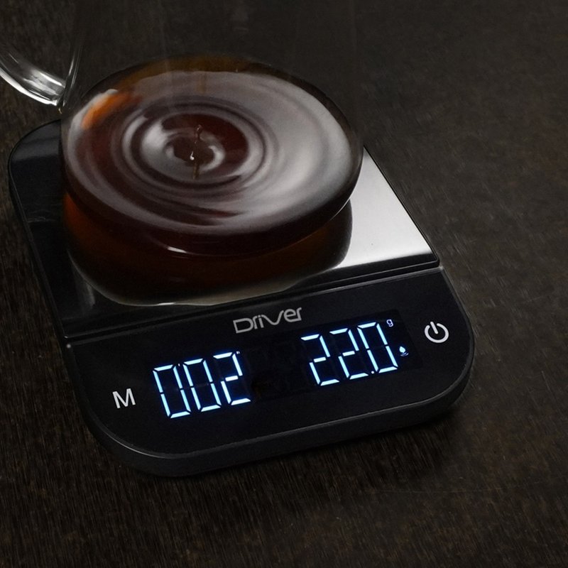 白背光LED大數字好辨讀丨Driver 手沖咖啡數位電子秤 - 咖啡壺/咖啡周邊 - 塑膠 黑色