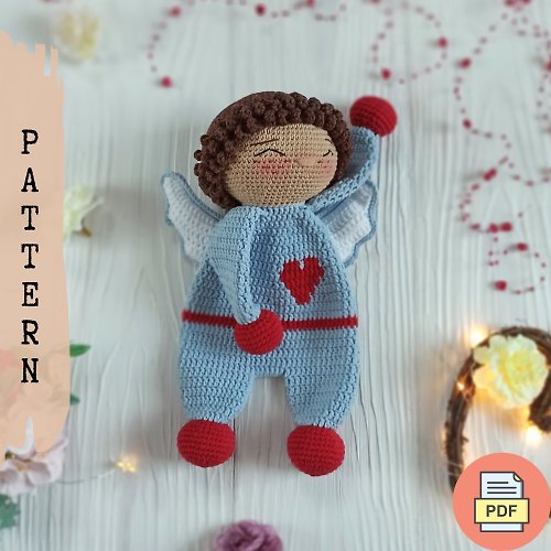 ToysByValerie Crochet Guardian Angel Baby Lovey Amigurumi Pattern PDF