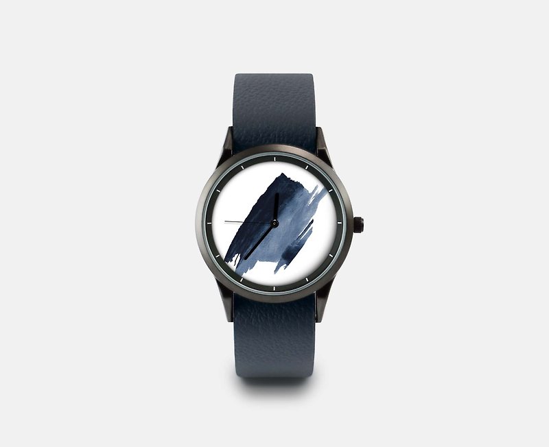 插畫X手錶-時間印記-簡單藍