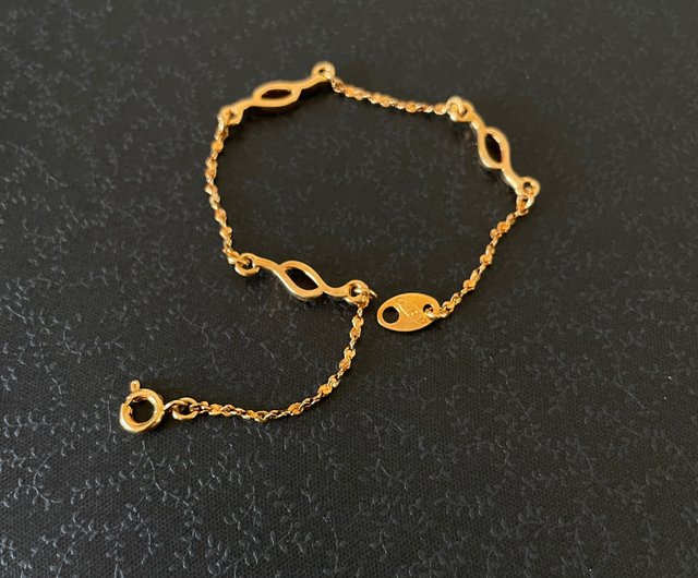 アンティーク 超繊細 ゴールド ツイスト チェーン ブレスレット