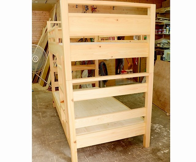 Bunk Bed Frame Can Take Part Into Two, Wooden Bunk Bed Shelf