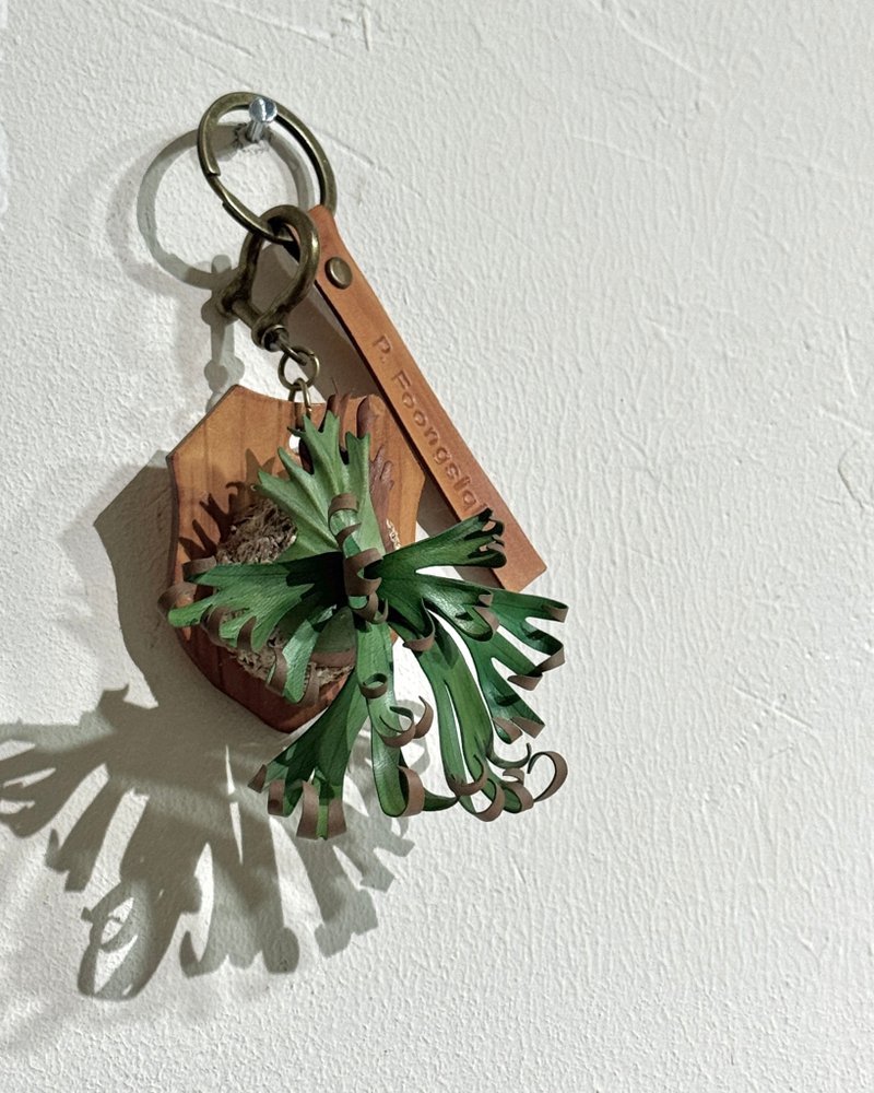 捲捲鹿角蕨_皮革吊飾 / 送禮 - 吊飾/掛飾 - 真皮 