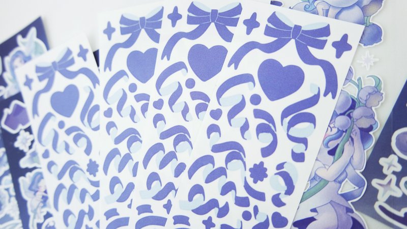 MayLily of Midnight Confetti Sticker - 貼紙 - 紙 藍色