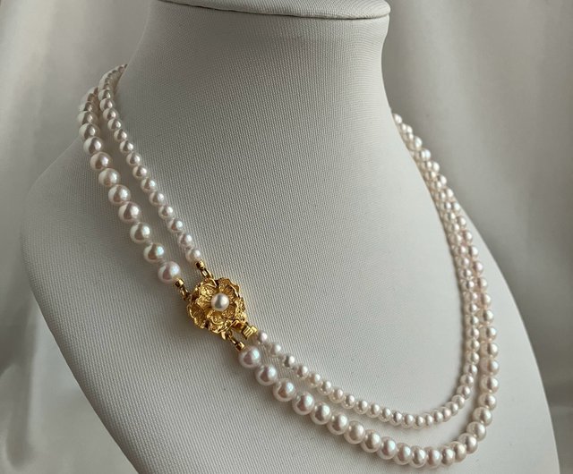 特別価額 あこや真珠 二連ネックレス 本真珠ネックレス 雙層珍珠項鍊 - ショップ KOKO PEARL JEWELRY ネックレス - Pinkoi