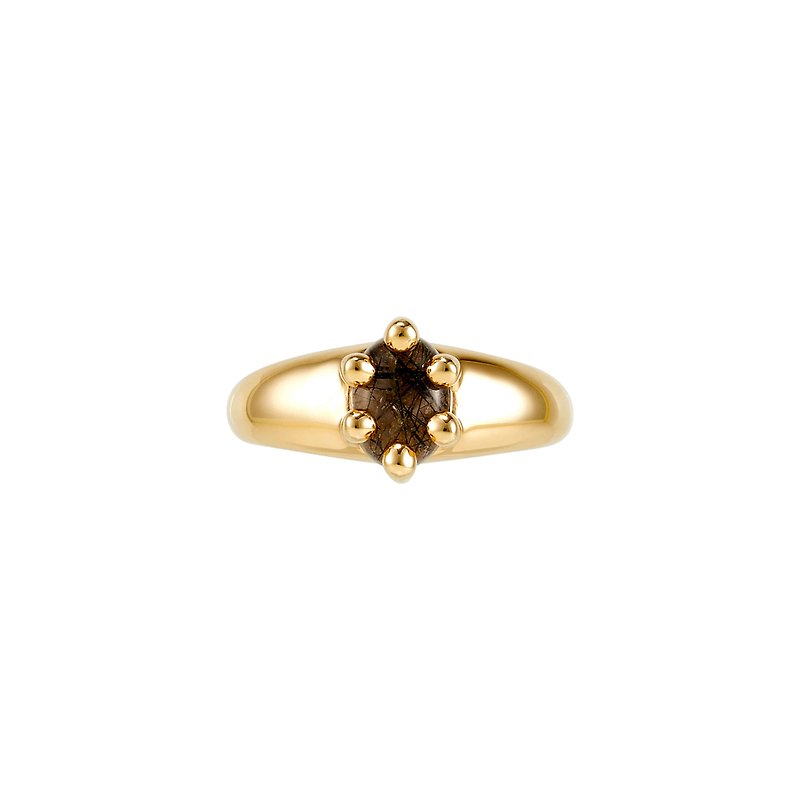 haime puff ring (gemstone) chiffon gold plated - General Rings - Sterling Silver Multicolor