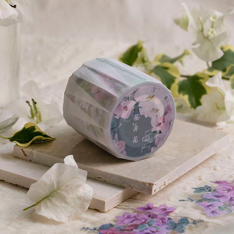 Bougainvillea - 5cm Clear ( Glossy ) PET Masking Tape - มาสกิ้งเทป - พลาสติก 