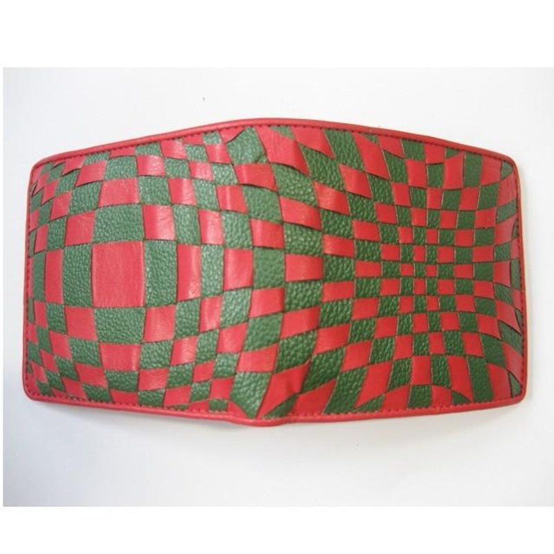 Intre Middle Wallet <Red x Green> - Wallets - Genuine Leather 