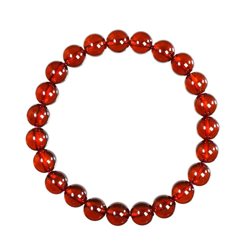 【正佳珠寶】石榴石 頂級日橙石榴 7.4-7.8mm 橙石榴石手珠 - 手鍊/手環 - 半寶石 多色