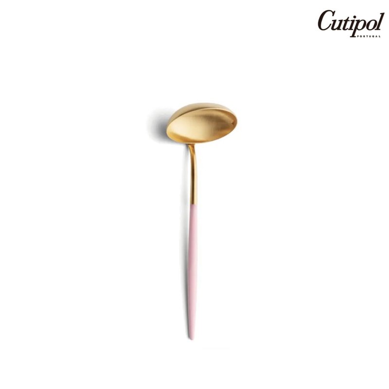 Portuguese Cutipol GOA series pink gold 22cm sauce spoon - ช้อนส้อม - สแตนเลส สึชมพู