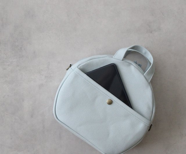 mina perhonen生地使用 2way 半月ポシェット celebrate light blue