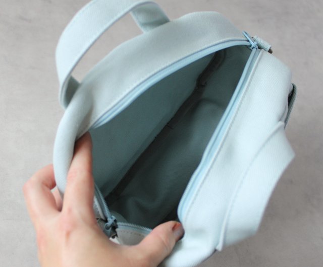 mina perhonen生地使用 2way 半月ポシェット celebrate light blue