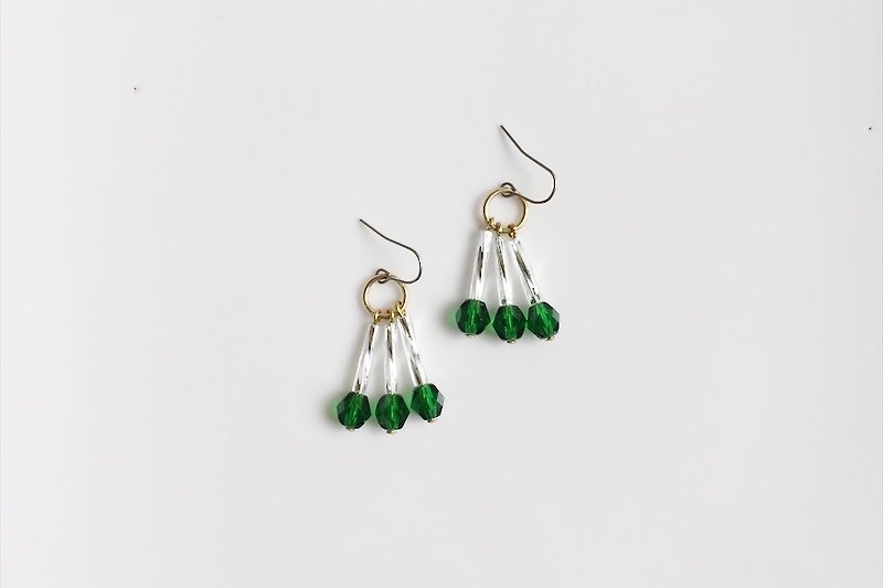 Xiancao frozen modeling earrings - Earrings & Clip-ons - Glass Green