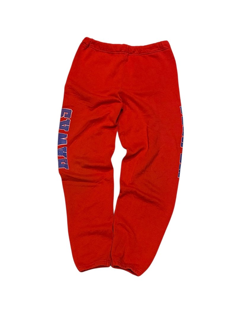 80-90 Russell 紅色印刷字體 抽繩 棉褲 - 中性長褲/短褲 - 棉．麻 紅色