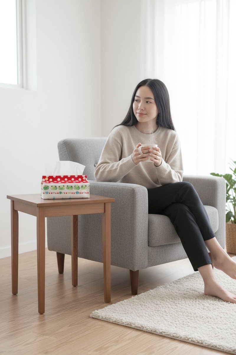 小青蛙-雙色面紙盒套 - 面紙盒 - 棉．麻 