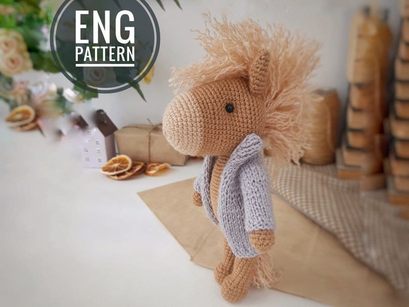 Amigurumi Horse Crochet Pattern. Amigurumi farm animal crochet pattern. - 線上教學/教學影片 - 其他材質 