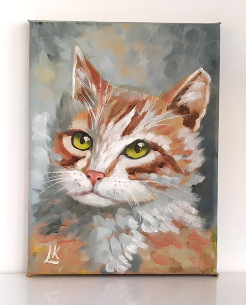 猫の絵(油絵) 油彩 油絵 絵画 猫の絵 オリジナル｜Yahoo!フリマ（旧PayPayフリマ）