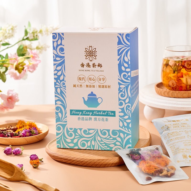 三花養顏花茶 (12包/盒) - 玫瑰花 金邊玫瑰 金盞花 養顏美容 - 茶葉/茶包/水果茶 - 其他材質 