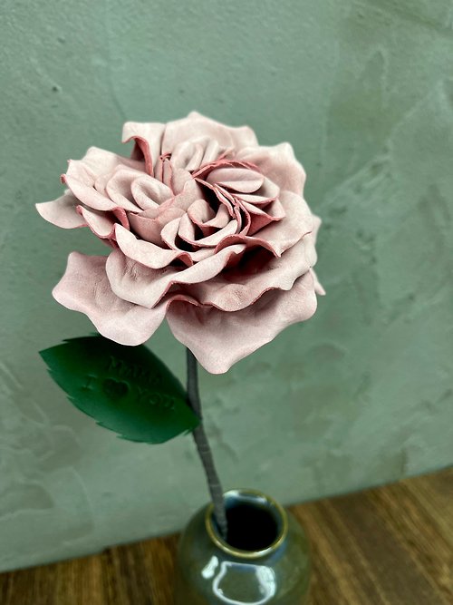 JK Collection 【客製化】皮革庭園玫瑰【花】單枝|花束