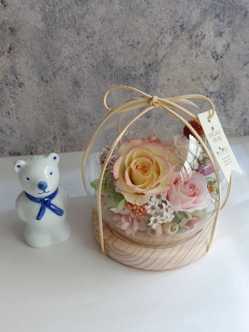 晨光花語 永生花玻璃罩.花盅 祝賀花禮 聖誕節.生日.情人節.升遷 - 乾燥花/永生花 - 植物．花 