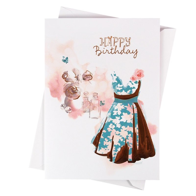 願妳的生日像妳一樣美麗【Hallmark-卡片 生日祝福】 - 卡片/明信片 - 紙 白色