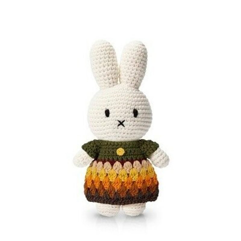 手工製米飛兔【叢林彩虹裙】 - 嬰幼兒玩具/毛公仔 - 棉．麻 