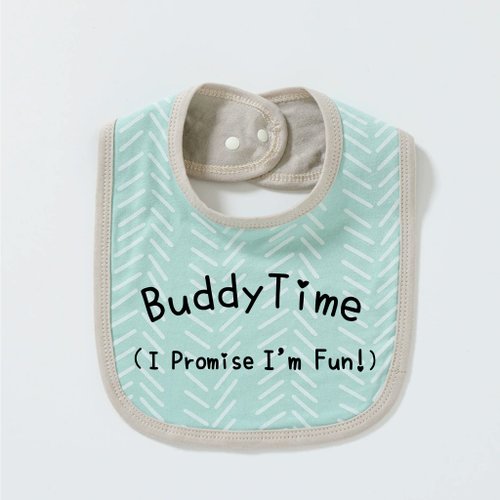 BABY-MURMUR 滿滿 彌月禮盒 親子裝 Buddy Time 有機棉口水巾 口水肩 圍兜