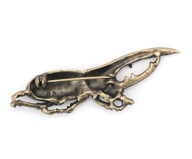★黄金のブローチ ヘラクレスオオカブトブローチアンティークゴールド Dynastes