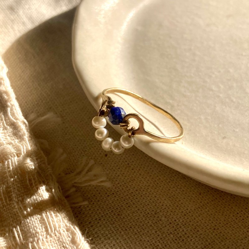 Laolin Groceries | ラピスパールカローラリング - リング・指輪 - 金属 ゴールド