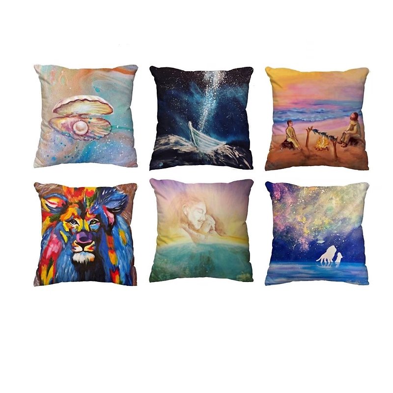 Supplementary Hand-painted-Hope Series Pillow - Pillows & Cushions - Cotton & Hemp 