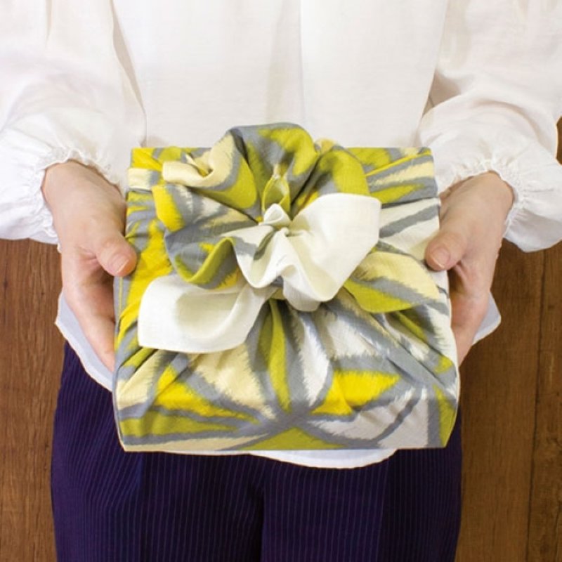 京都風呂敷包巾-摩登女郎 二巾-麻葉 - 其他 - 棉．麻 黃色