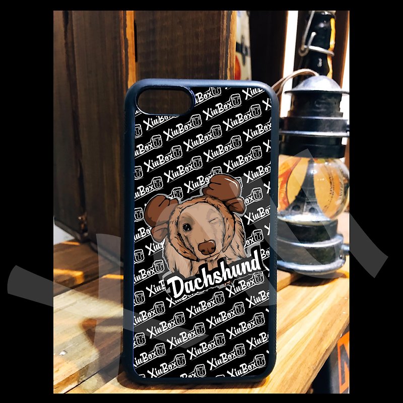 Dachshund Elk Dog Hand-painted Illustration Customized Phone Case iPhone 13 12 11 XR 8
