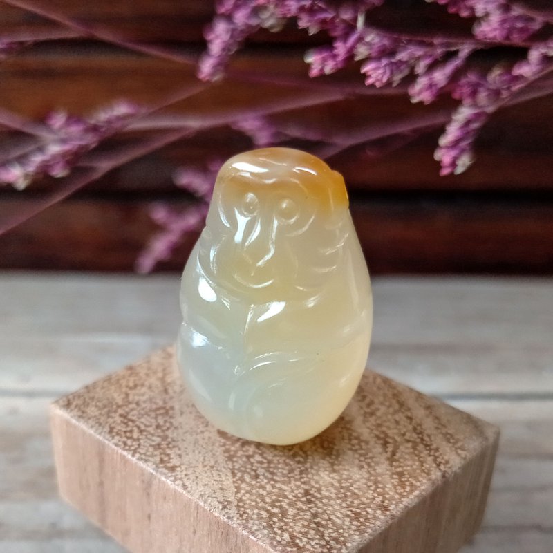 小雕件 小品動物-猴 黃玉髓 - 擺飾/家飾品 - 玉石 黃色