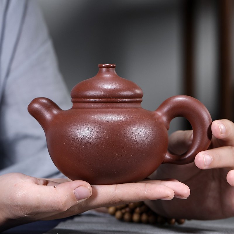 Gift Zisha pot teapot tea art gift Nafu Yixing Zisha pot tea set Yixing handmade purple mud 9 holes - Teapots & Teacups - Pottery 