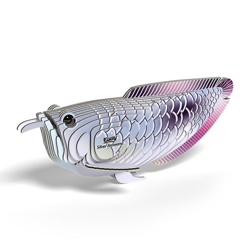 EUGY 3D坑紙拼圖 - 124 銀龍魚 - 拼圖 - 紙 粉紅色