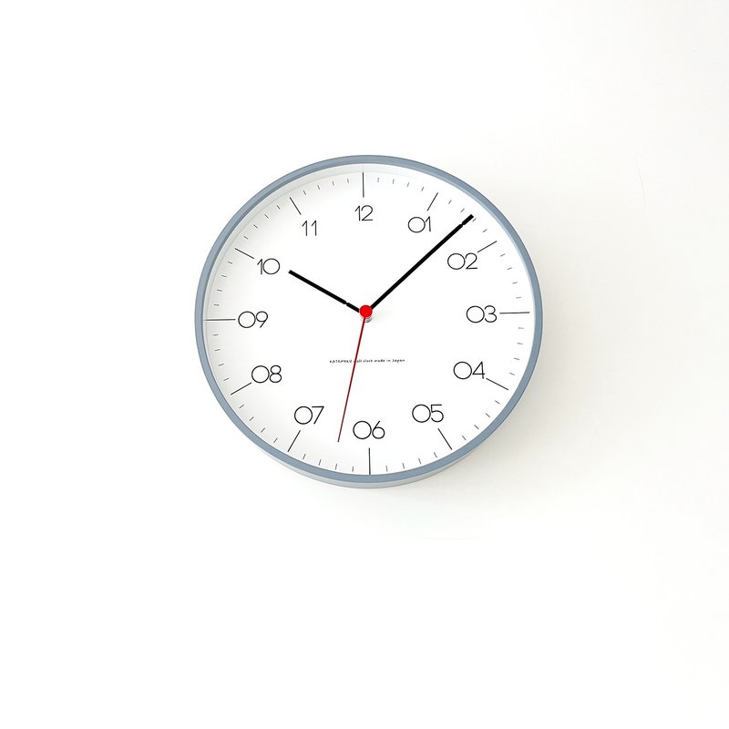 KATOMOKU plywood clock 24 灰色 (km-150GRS) 掛鐘  日本製造 - 時鐘/鬧鐘 - 木頭 灰色
