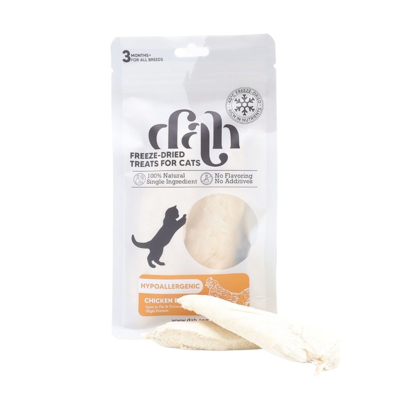 【貓零食】雞胸條凍乾 50g 豐富蛋白質來源 - 寵物零食/肉乾 - 新鮮食材 透明