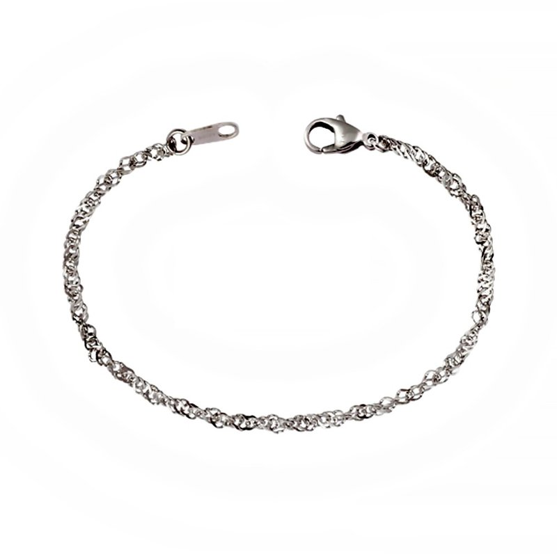 Ambiguous pure titanium bracelet (anti-allergic/never deteriorates) comes with two free titanium patches - Bracelets - Other Metals Silver