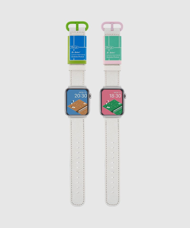 TIMEFLIK Signature Be active Tennis Apple watch strap - Watchbands - Eco-Friendly Materials 