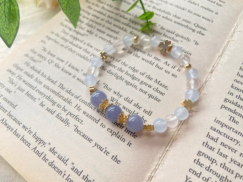 丹泉石/海藍寶/星光粉晶 天然水晶 - 手鍊/手環 - 水晶 多色