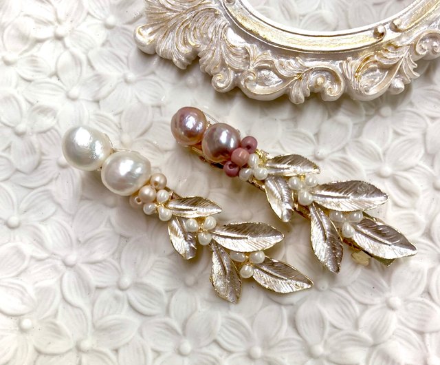 Jewelry Box】Glory of Apollo. Natural pearl clip. European retro