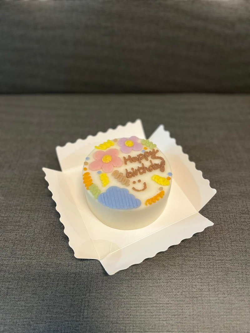 限自取 三日前預定 巴克叔叔 4吋塗鴉寵物蛋糕 狗狗蛋糕 - 寵物零食/肉乾 - 新鮮食材 紅色